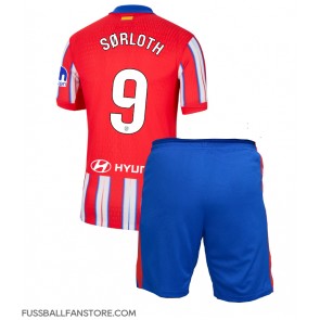 Atletico Madrid Alexander Sorloth #9 Replik Heimtrikot Kinder 2024-25 Kurzarm (+ Kurze Hosen)